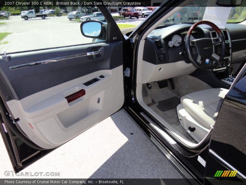 Brilliant Black / Dark Slate Gray/Light Graystone 2007 Chrysler 300 C HEMI