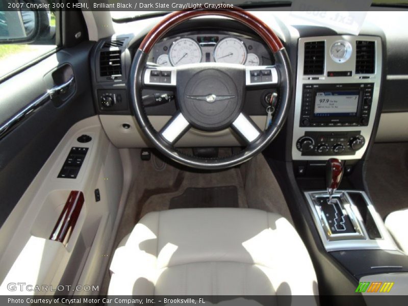 Brilliant Black / Dark Slate Gray/Light Graystone 2007 Chrysler 300 C HEMI