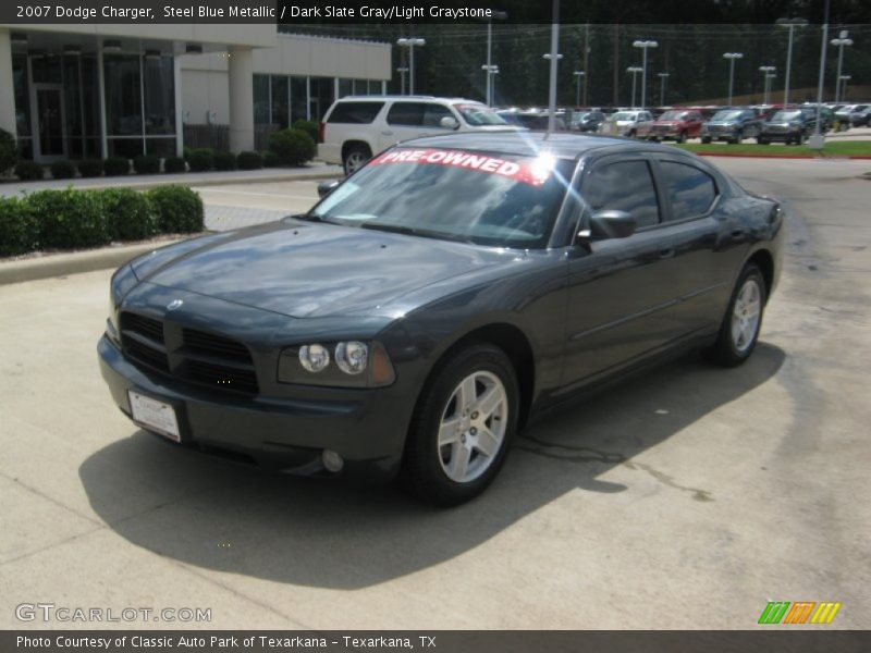Steel Blue Metallic / Dark Slate Gray/Light Graystone 2007 Dodge Charger