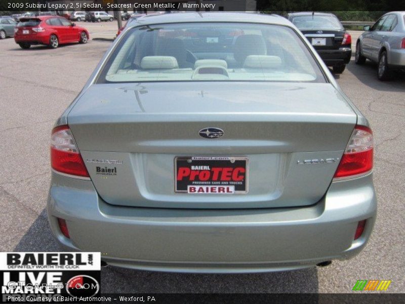 Seacrest Green Metallic / Warm Ivory 2009 Subaru Legacy 2.5i Sedan