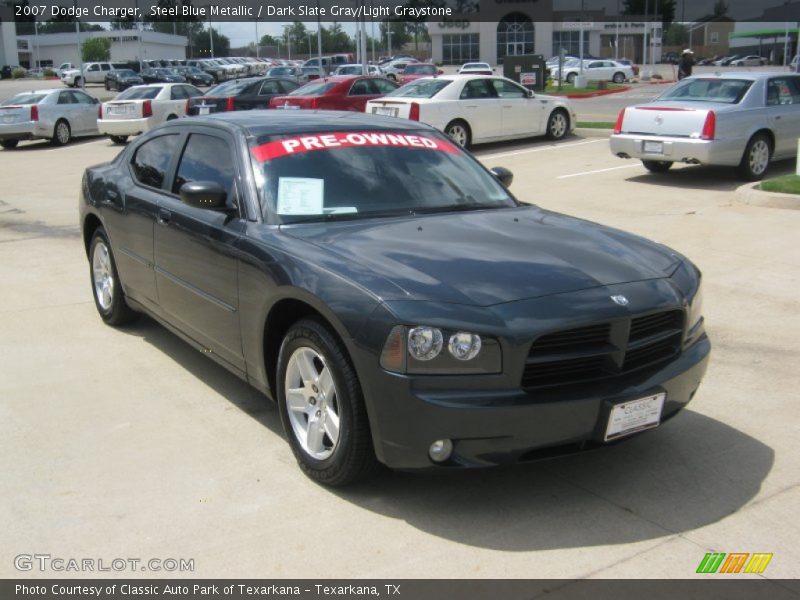Steel Blue Metallic / Dark Slate Gray/Light Graystone 2007 Dodge Charger