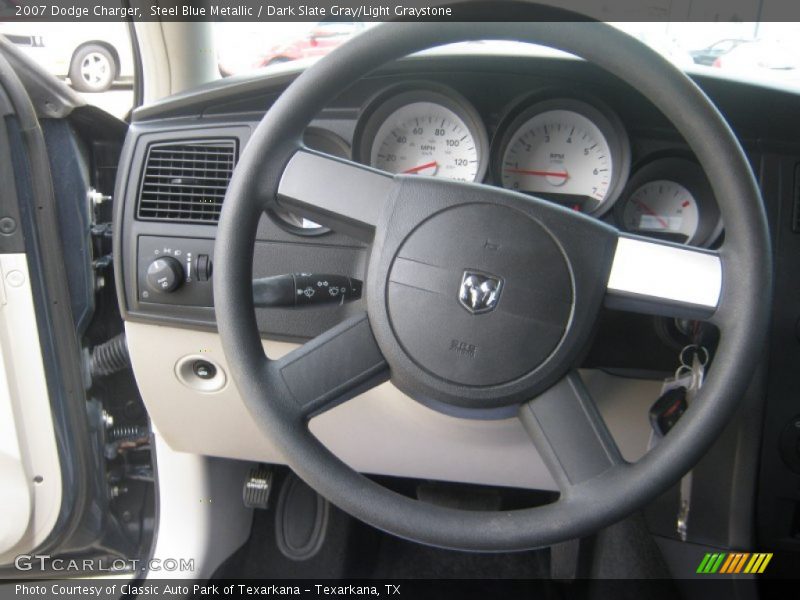 Steel Blue Metallic / Dark Slate Gray/Light Graystone 2007 Dodge Charger