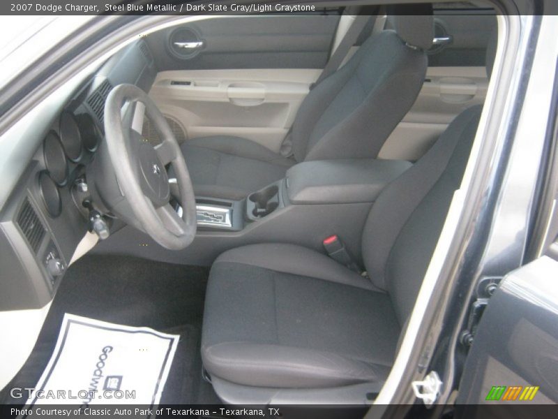 Steel Blue Metallic / Dark Slate Gray/Light Graystone 2007 Dodge Charger