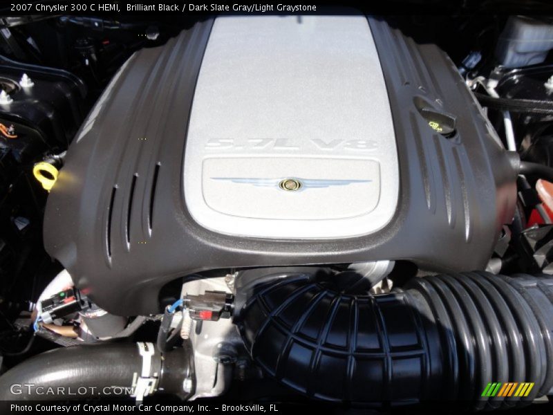 Brilliant Black / Dark Slate Gray/Light Graystone 2007 Chrysler 300 C HEMI