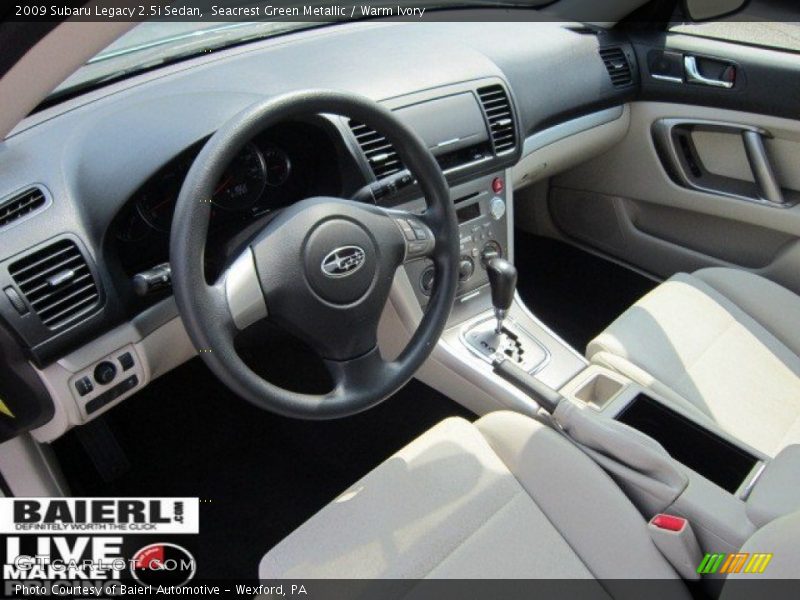 Seacrest Green Metallic / Warm Ivory 2009 Subaru Legacy 2.5i Sedan