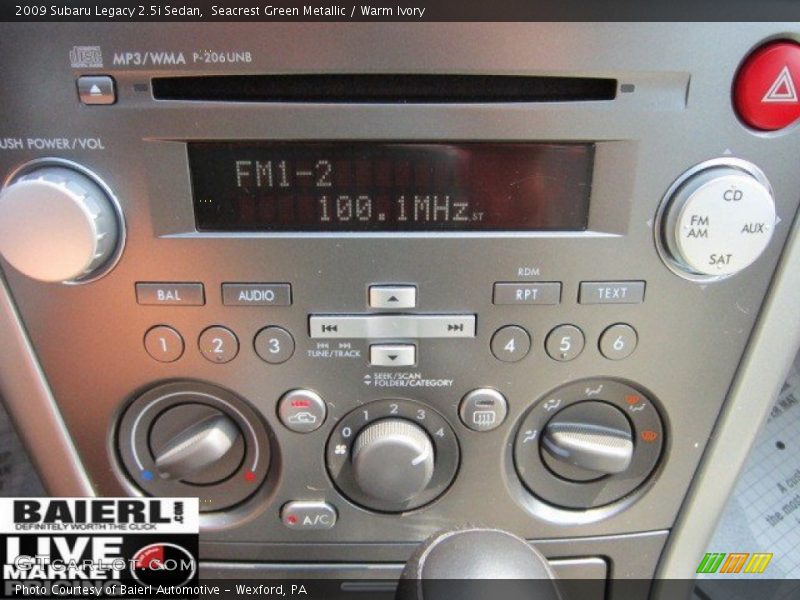 Seacrest Green Metallic / Warm Ivory 2009 Subaru Legacy 2.5i Sedan