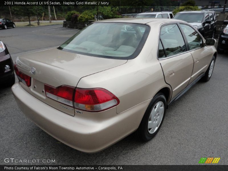 Naples Gold Metallic / Ivory 2001 Honda Accord LX V6 Sedan