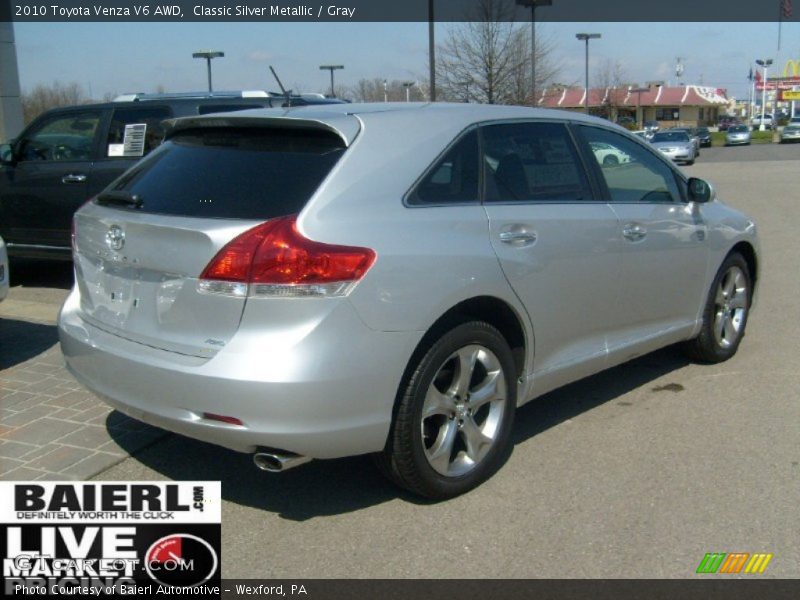 Classic Silver Metallic / Gray 2010 Toyota Venza V6 AWD