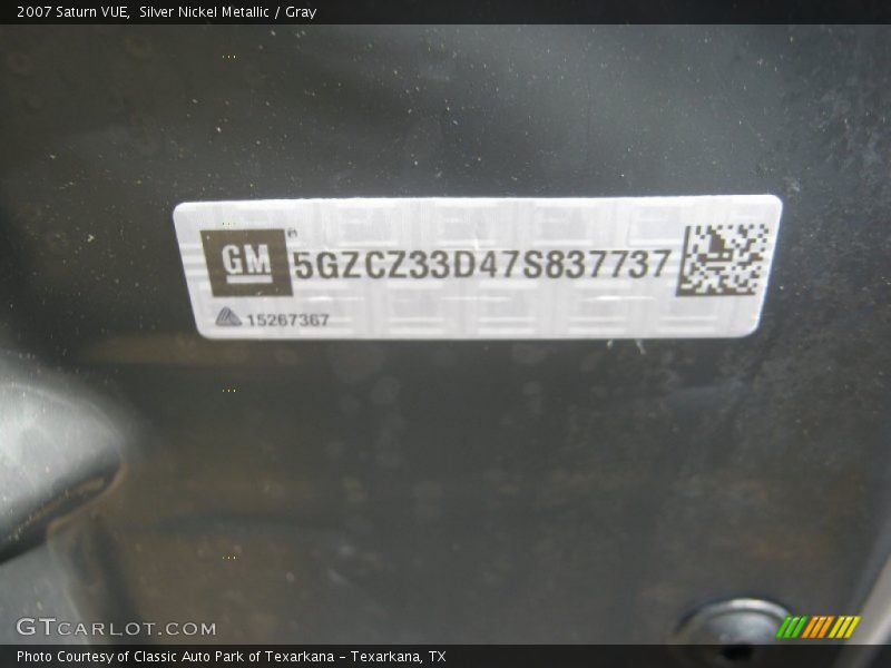 Silver Nickel Metallic / Gray 2007 Saturn VUE