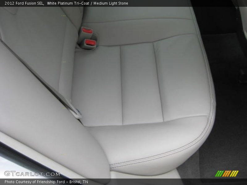 White Platinum Tri-Coat / Medium Light Stone 2012 Ford Fusion SEL