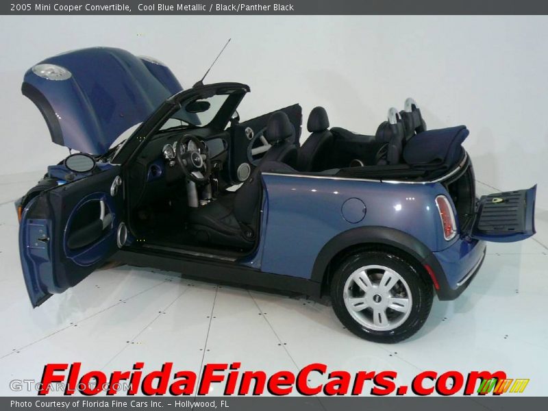 Cool Blue Metallic / Black/Panther Black 2005 Mini Cooper Convertible