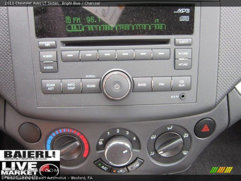 Bright Blue / Charcoal 2011 Chevrolet Aveo LT Sedan