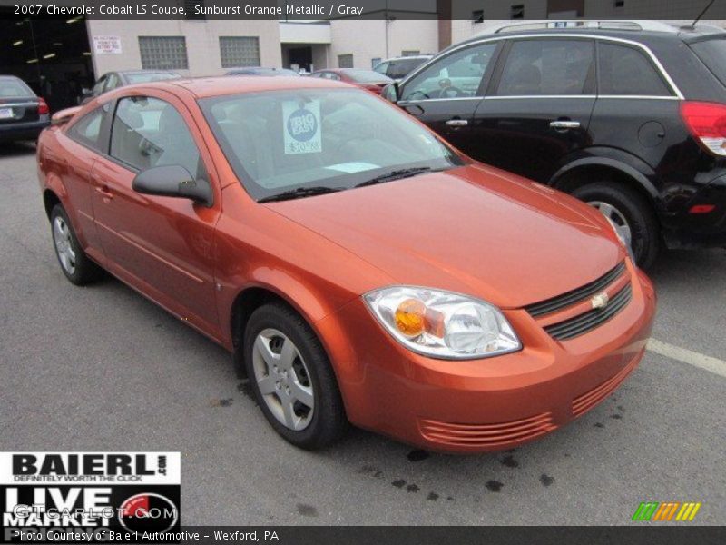 Sunburst Orange Metallic / Gray 2007 Chevrolet Cobalt LS Coupe