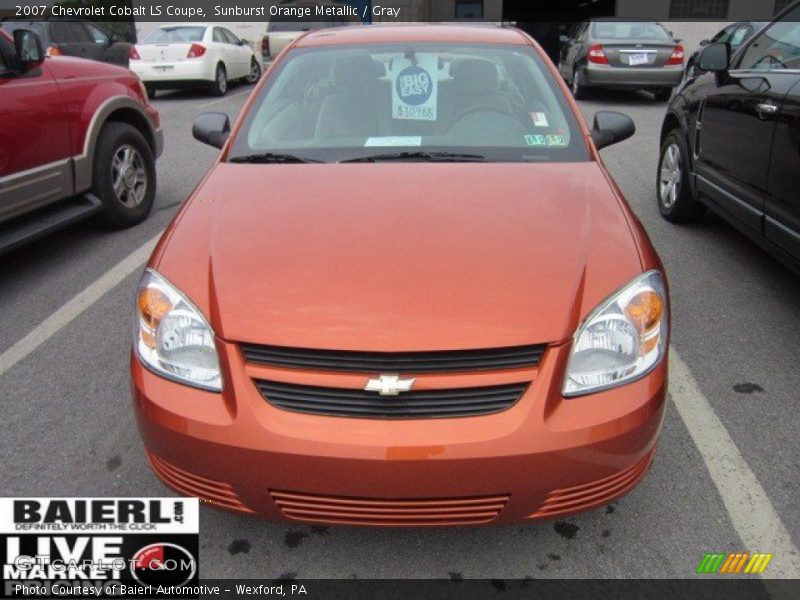 Sunburst Orange Metallic / Gray 2007 Chevrolet Cobalt LS Coupe