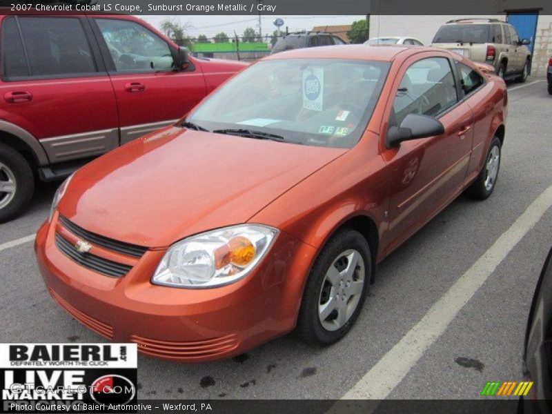 Sunburst Orange Metallic / Gray 2007 Chevrolet Cobalt LS Coupe