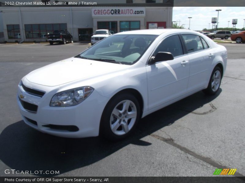 Summit White / Titanium 2012 Chevrolet Malibu LS