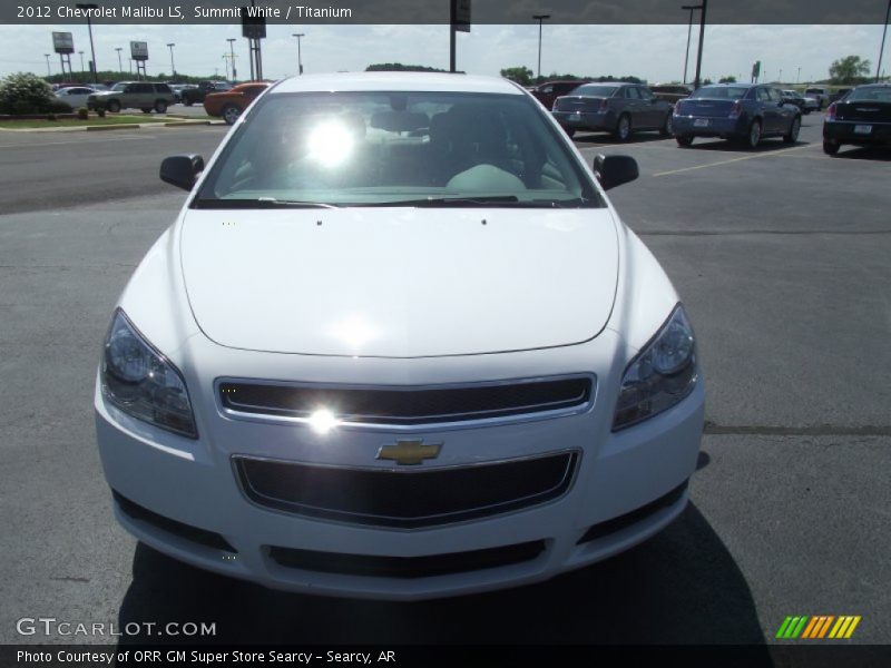 Summit White / Titanium 2012 Chevrolet Malibu LS