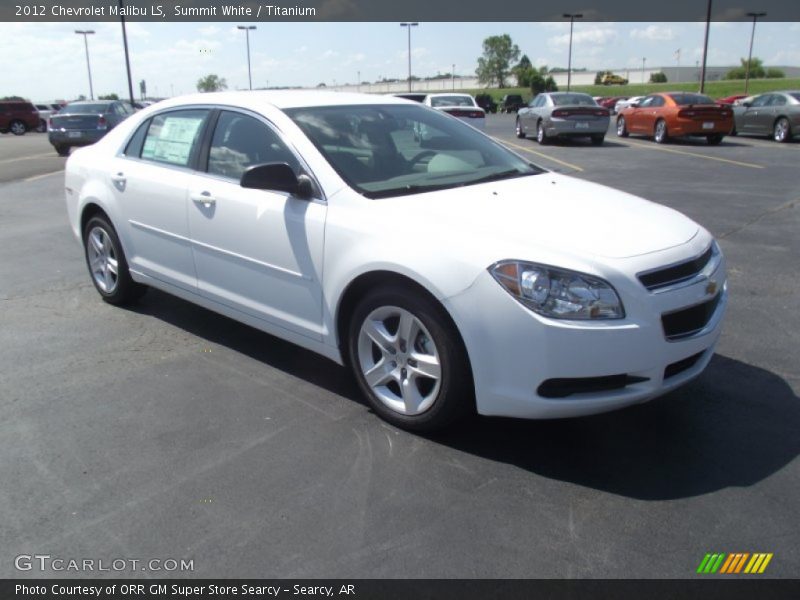 Summit White / Titanium 2012 Chevrolet Malibu LS