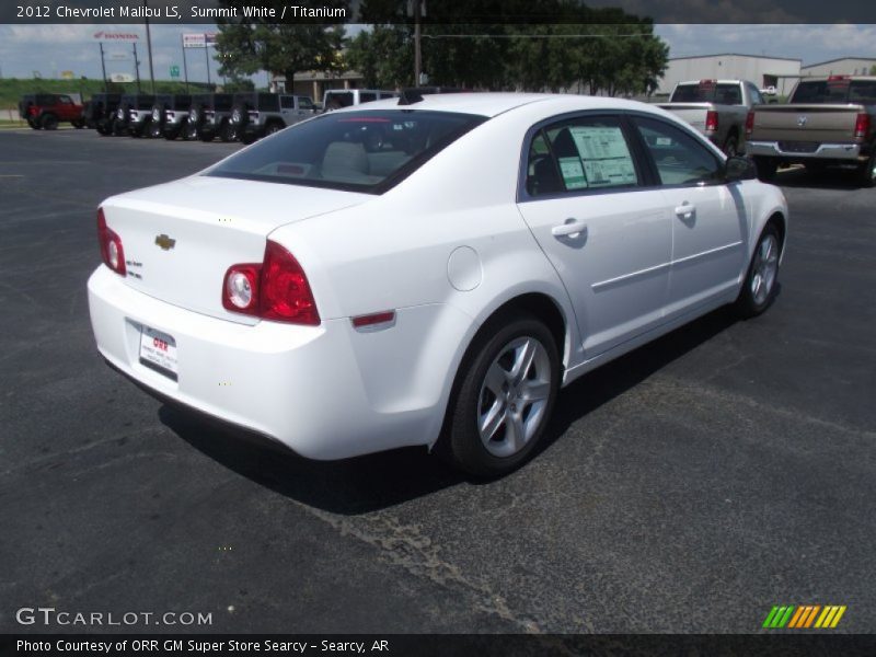 Summit White / Titanium 2012 Chevrolet Malibu LS