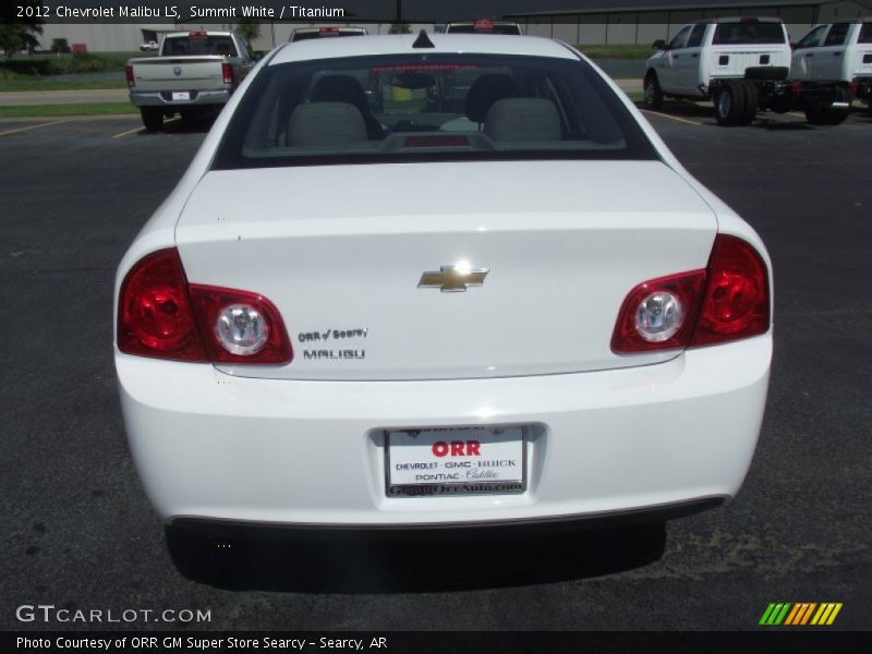 Summit White / Titanium 2012 Chevrolet Malibu LS