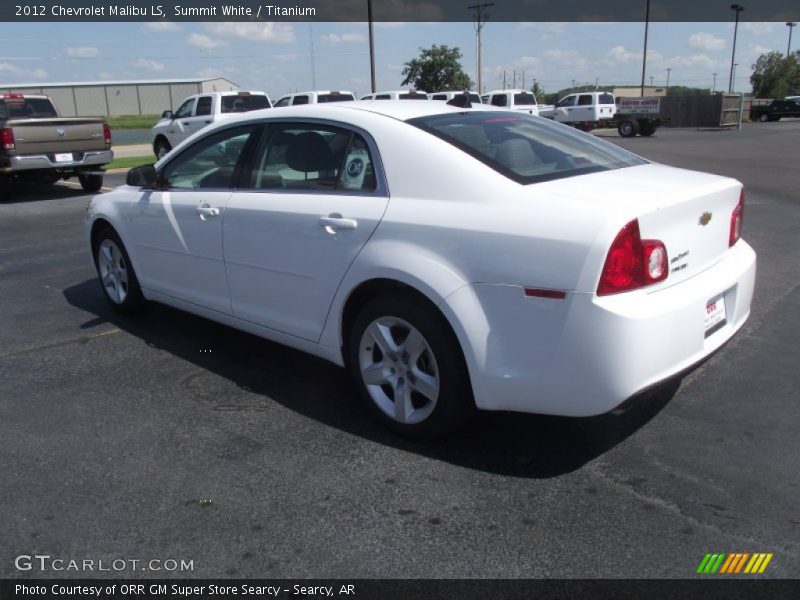 Summit White / Titanium 2012 Chevrolet Malibu LS