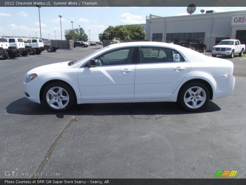 Summit White / Titanium 2012 Chevrolet Malibu LS