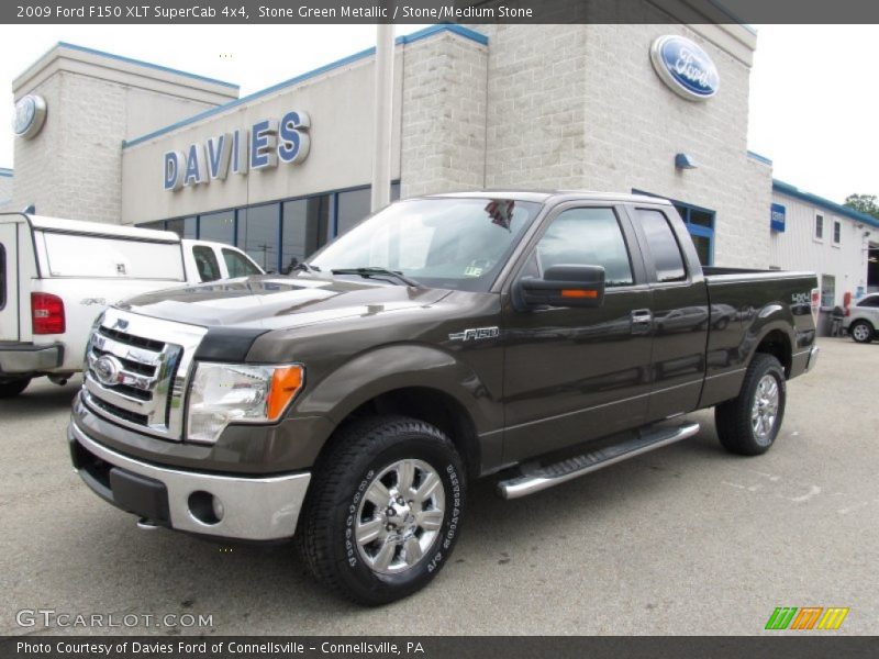 Stone Green Metallic / Stone/Medium Stone 2009 Ford F150 XLT SuperCab 4x4
