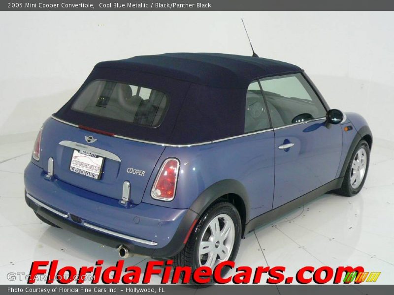 Cool Blue Metallic / Black/Panther Black 2005 Mini Cooper Convertible