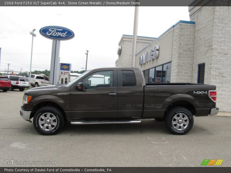 Stone Green Metallic / Stone/Medium Stone 2009 Ford F150 XLT SuperCab 4x4