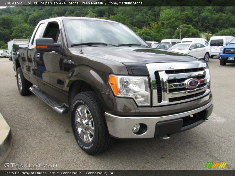 Stone Green Metallic / Stone/Medium Stone 2009 Ford F150 XLT SuperCab 4x4