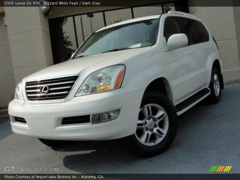 Blizzard White Pearl / Dark Gray 2005 Lexus GX 470