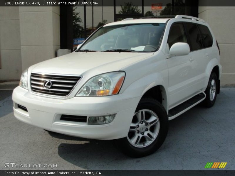 Blizzard White Pearl / Dark Gray 2005 Lexus GX 470