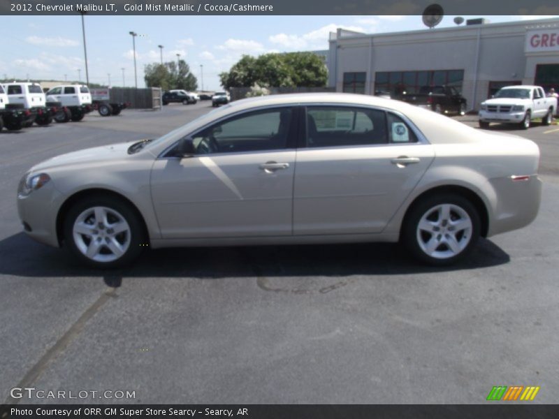 Gold Mist Metallic / Cocoa/Cashmere 2012 Chevrolet Malibu LT