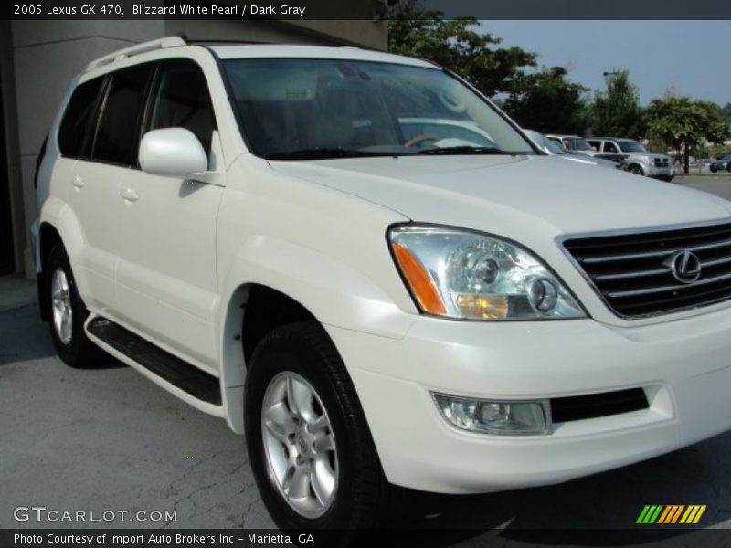 Blizzard White Pearl / Dark Gray 2005 Lexus GX 470
