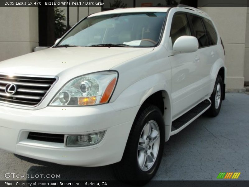 Blizzard White Pearl / Dark Gray 2005 Lexus GX 470