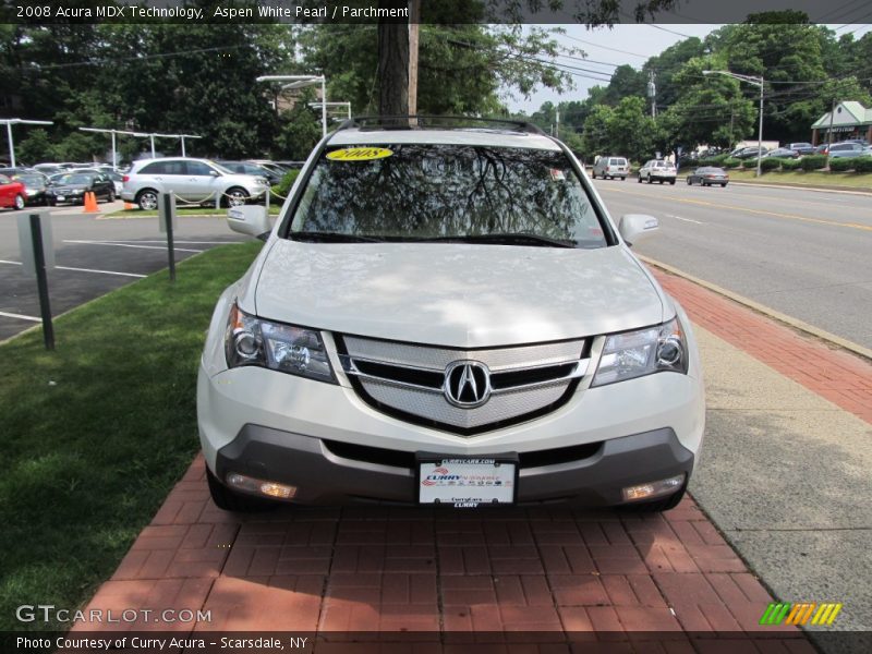 Aspen White Pearl / Parchment 2008 Acura MDX Technology