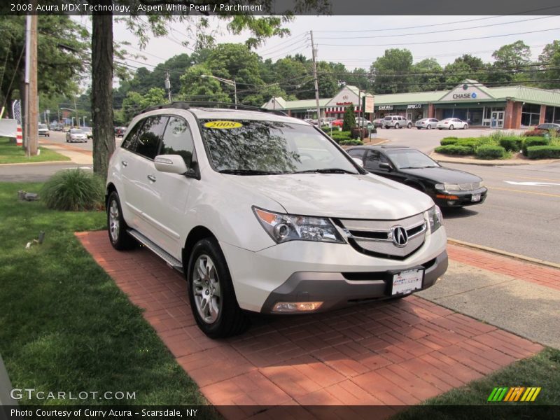Aspen White Pearl / Parchment 2008 Acura MDX Technology