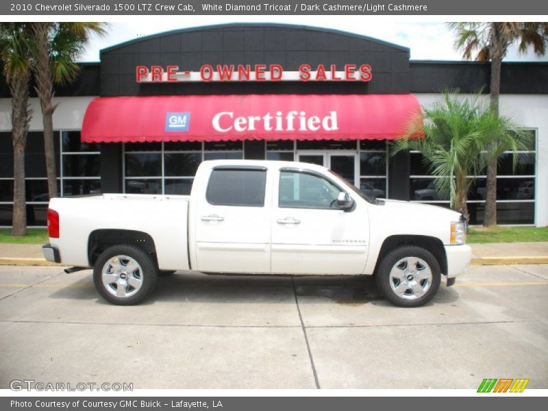 White Diamond Tricoat / Dark Cashmere/Light Cashmere 2010 Chevrolet Silverado 1500 LTZ Crew Cab