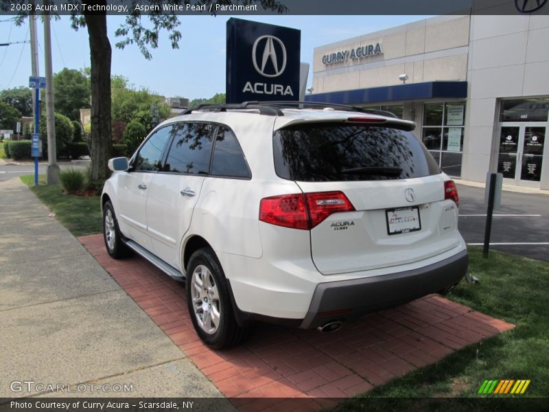 Aspen White Pearl / Parchment 2008 Acura MDX Technology
