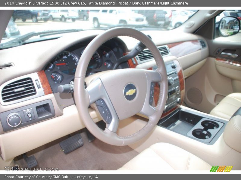 White Diamond Tricoat / Dark Cashmere/Light Cashmere 2010 Chevrolet Silverado 1500 LTZ Crew Cab