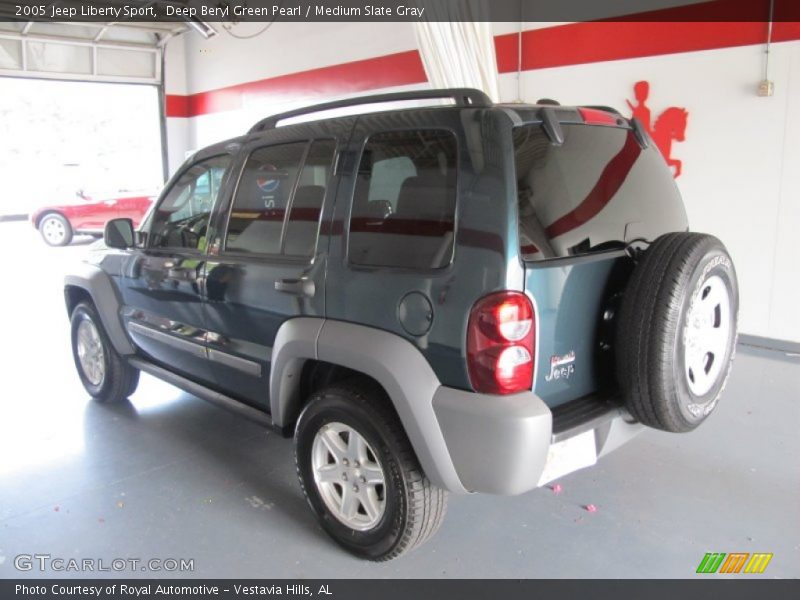 Deep Beryl Green Pearl / Medium Slate Gray 2005 Jeep Liberty Sport