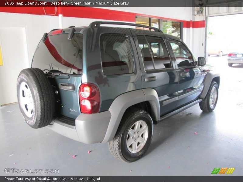 Deep Beryl Green Pearl / Medium Slate Gray 2005 Jeep Liberty Sport