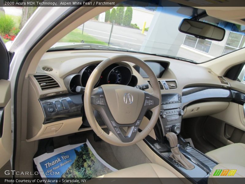 Aspen White Pearl / Parchment 2008 Acura MDX Technology