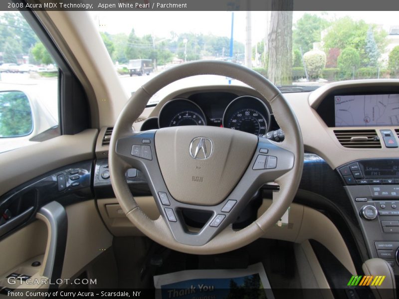 Aspen White Pearl / Parchment 2008 Acura MDX Technology