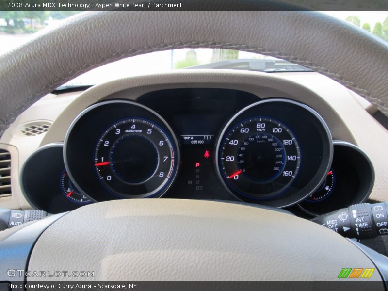 Aspen White Pearl / Parchment 2008 Acura MDX Technology