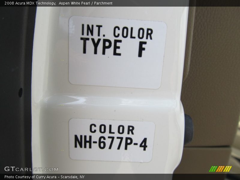 Aspen White Pearl / Parchment 2008 Acura MDX Technology