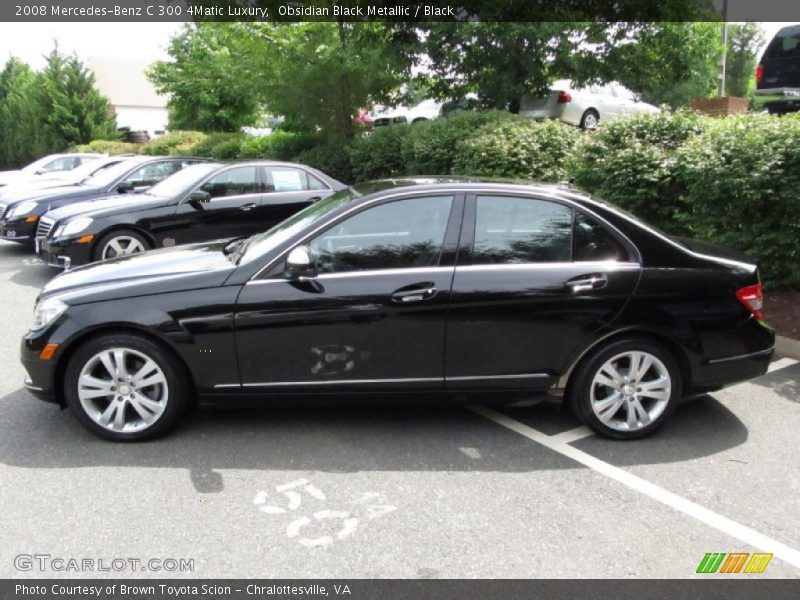 Obsidian Black Metallic / Black 2008 Mercedes-Benz C 300 4Matic Luxury