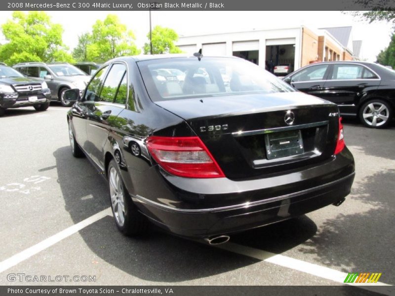 Obsidian Black Metallic / Black 2008 Mercedes-Benz C 300 4Matic Luxury