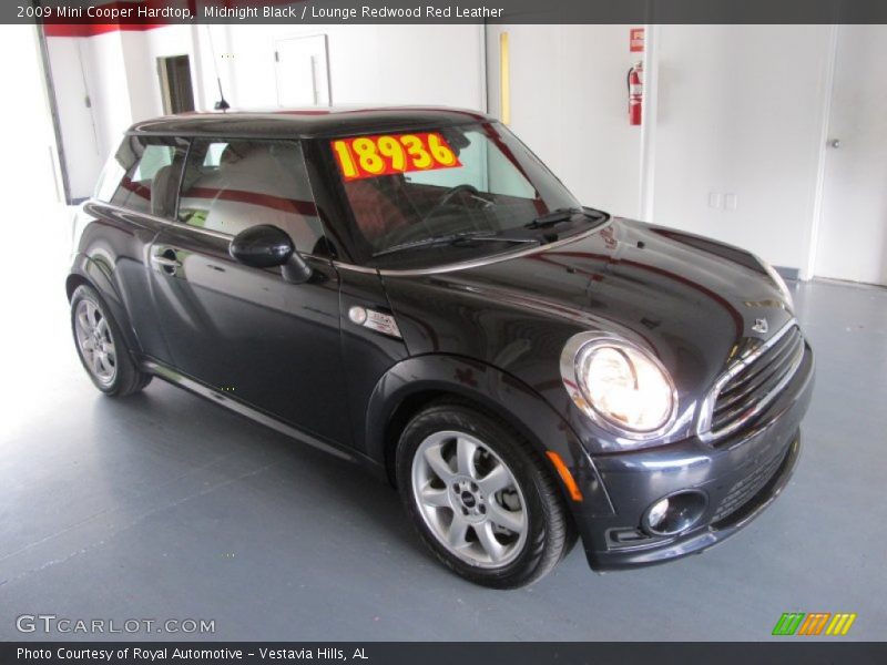 Midnight Black / Lounge Redwood Red Leather 2009 Mini Cooper Hardtop