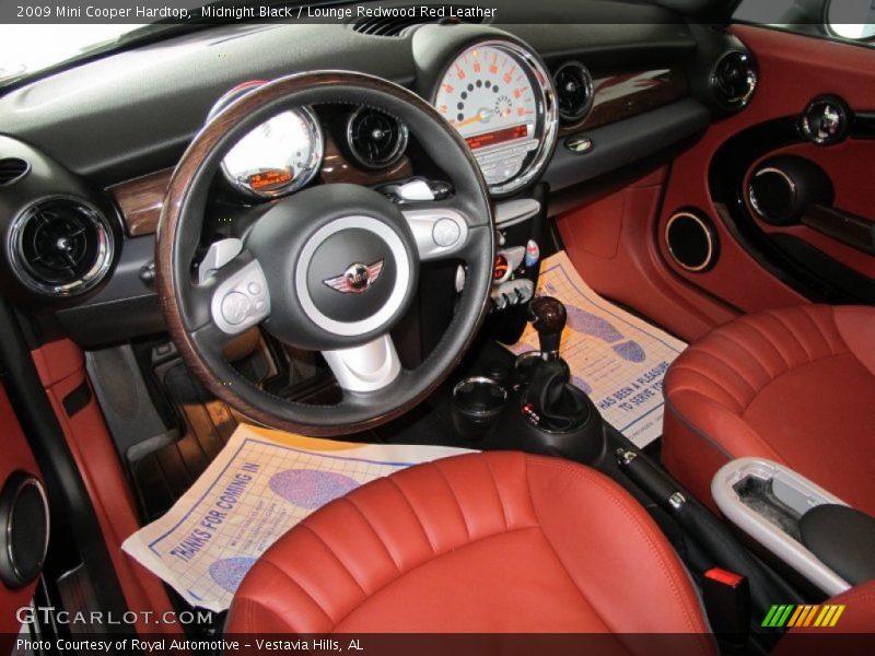 Midnight Black / Lounge Redwood Red Leather 2009 Mini Cooper Hardtop